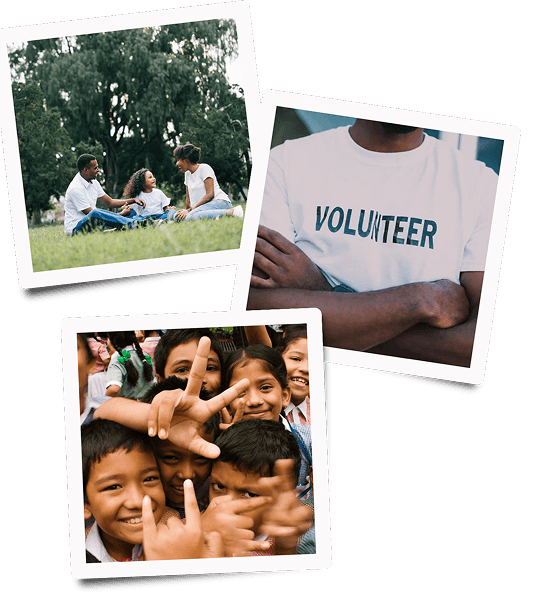 Collage of three photos showing Better Days Foundation's impact