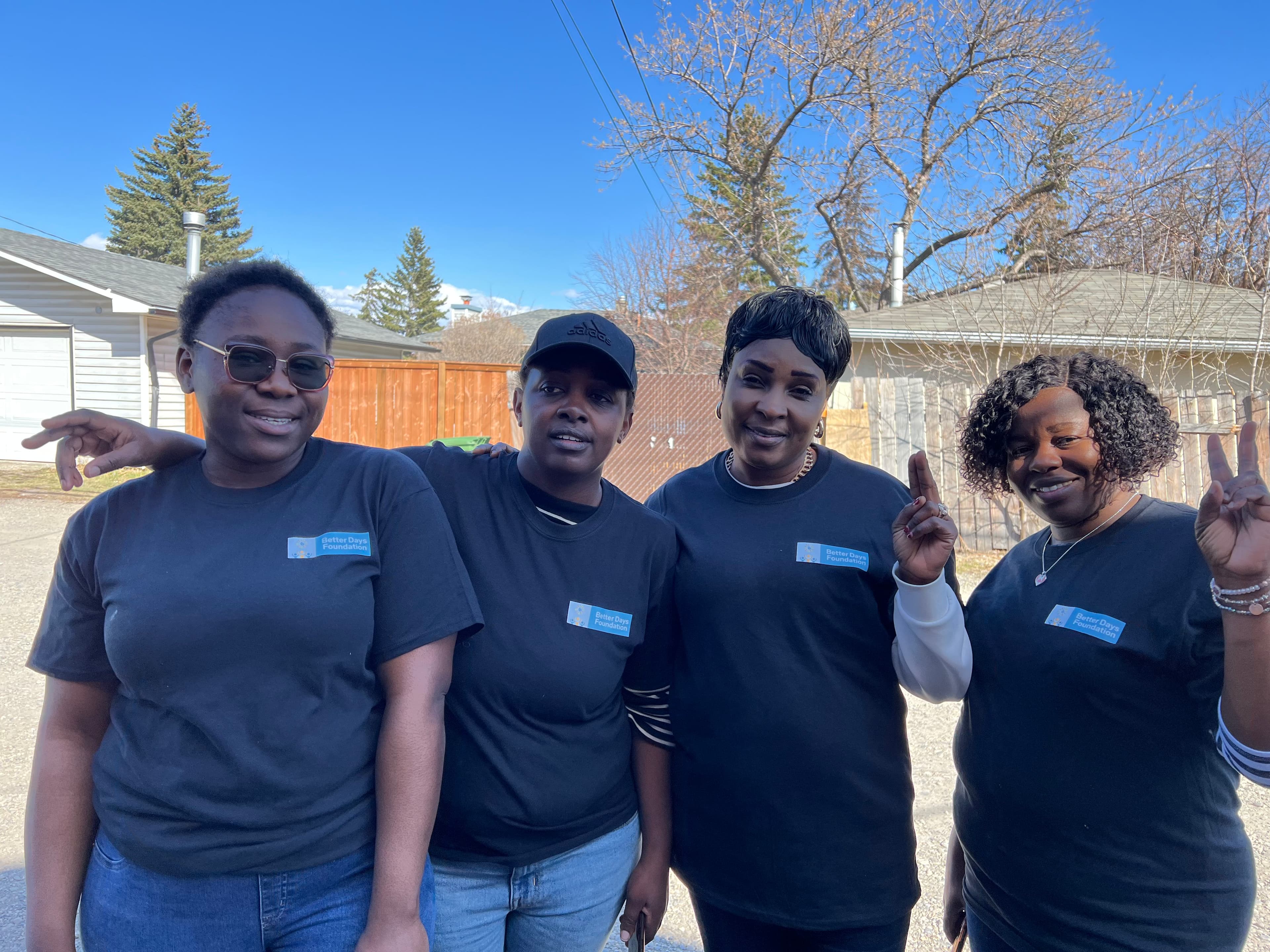 Four volunteers from the Better Days Foundation