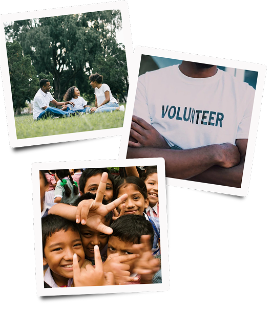 Collage of three photos showing Better Days Foundation's impact